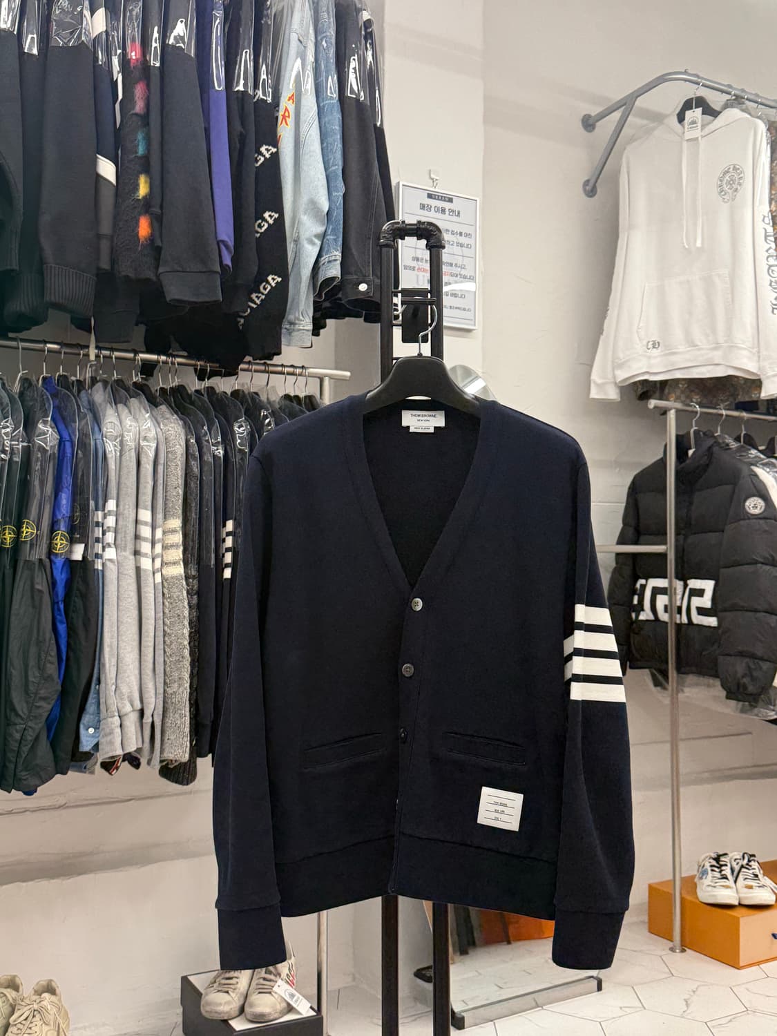 [4] 톰브라운 사선완장 코튼 가디건 상품이미지1