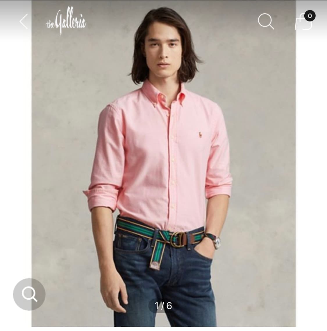 새상품 폴로 랄프로렌 남성 옥스포드 셔츠 핑크 m 상품이미지1