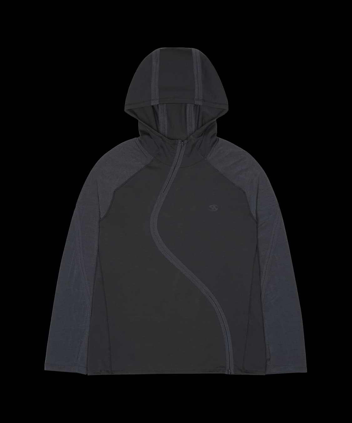 4 산산기어 웨이브 롱슬리브 블루 차콜 상품이미지1