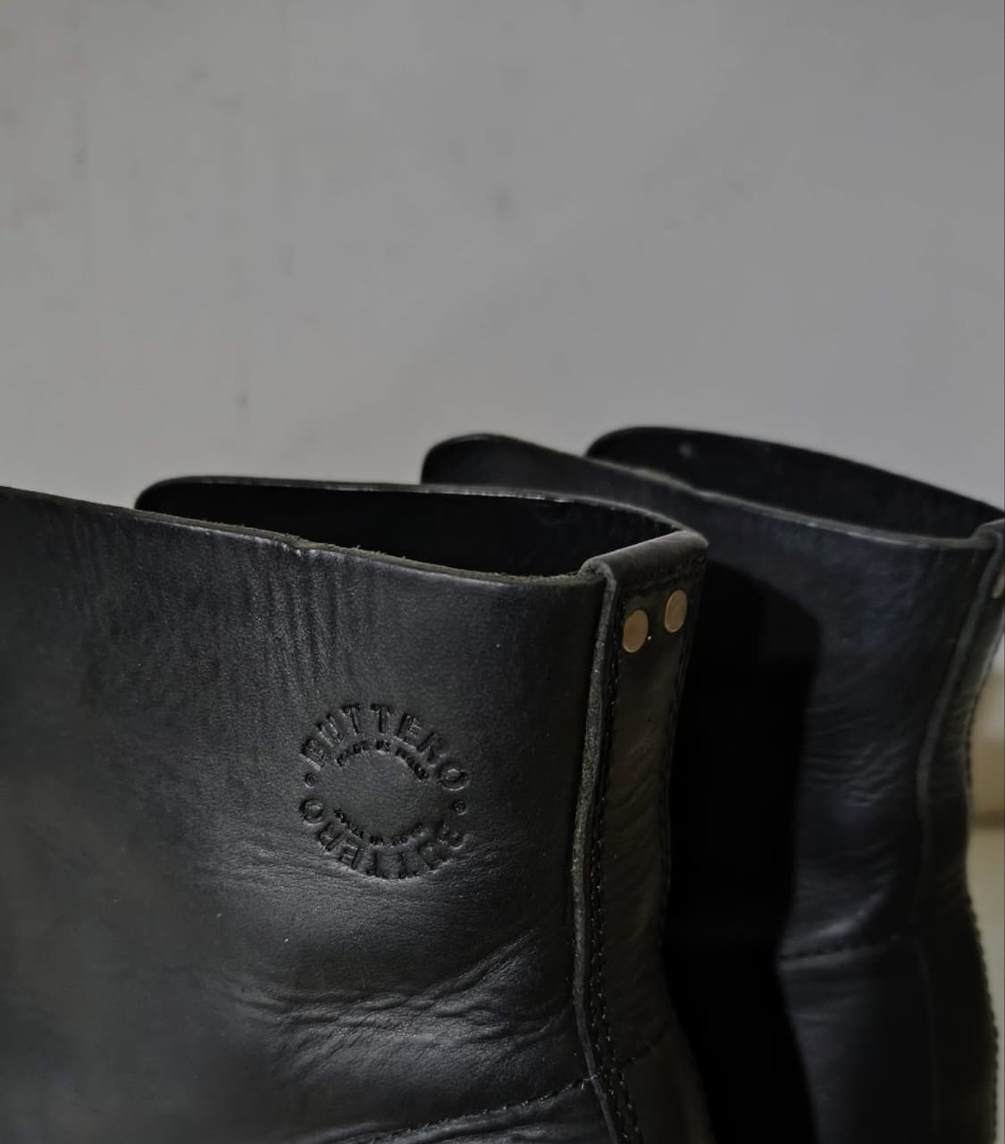 39 260mm 부테로 타니노 송아지 가죽 스니커즈 블랙 상품이미지7