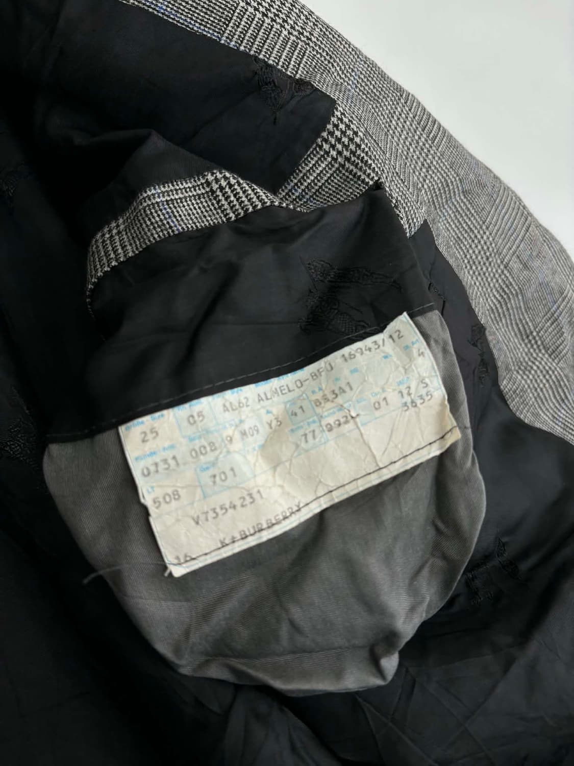 버버리 독일제 퓨어뉴 울 블레이져 자켓 상품이미지7