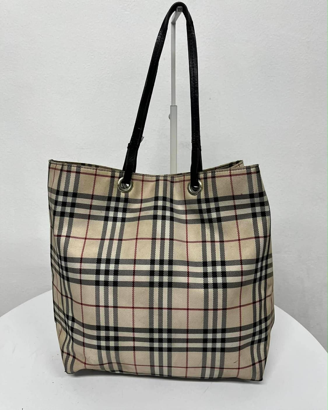 버버리 노바체크 블루라벨 숄더 토트백 상품이미지4