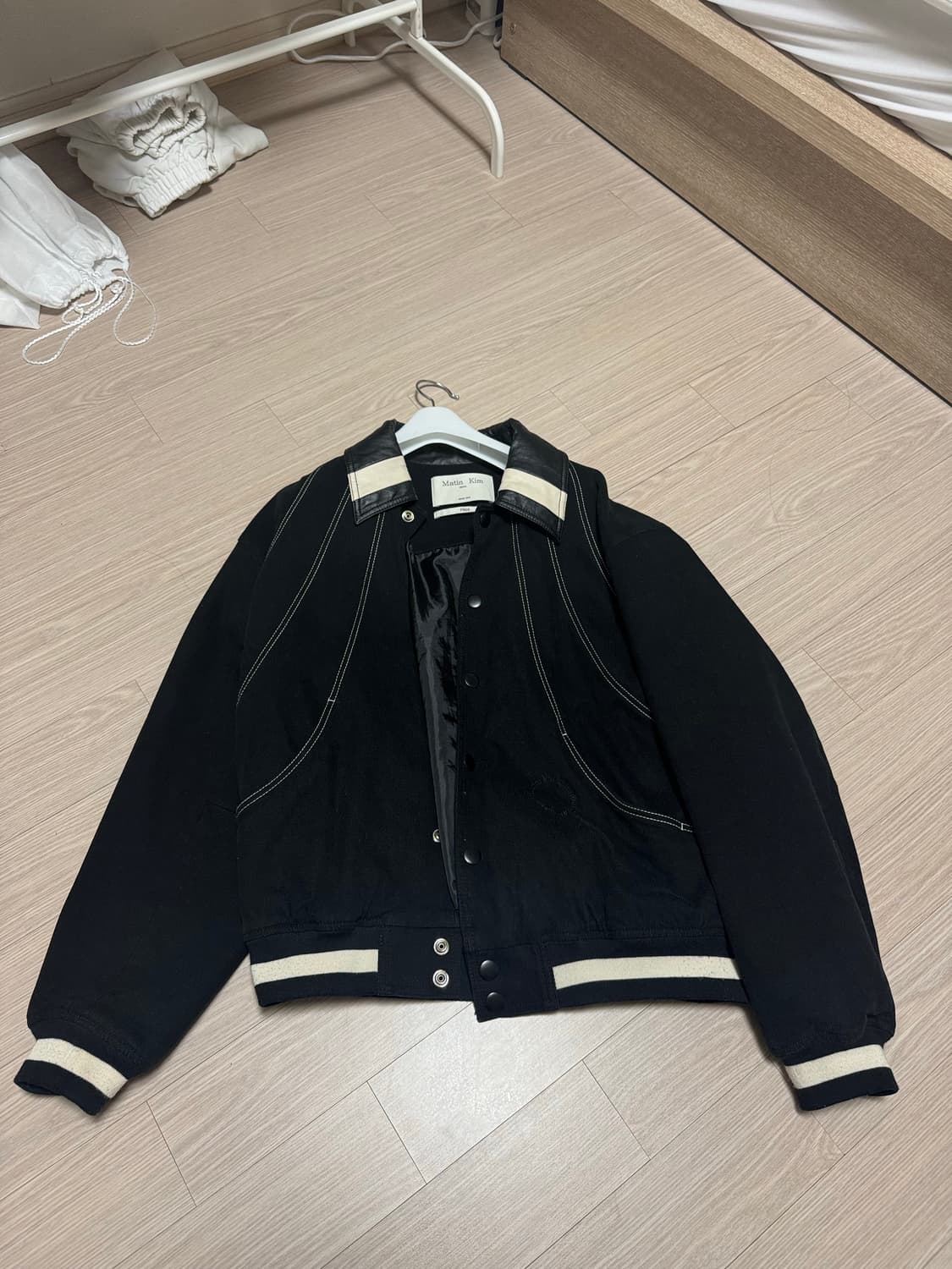 마뗑킴 ROUND STITCH VARSITY JUMPER 바시티 상품이미지2