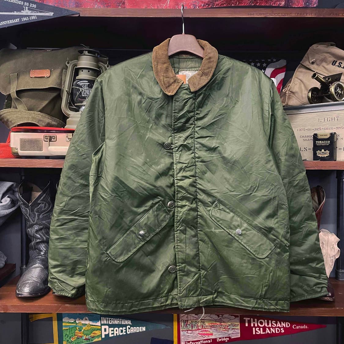 80s 오리지널 U.S NAVY 익스트림 A-1덱 자켓 밀리터리 N510 상품이미지1