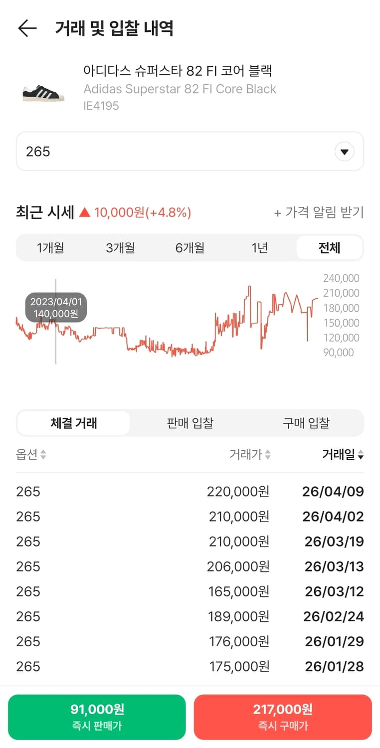 아디다스 슈퍼스타 82 FI 코어 블랙 265 사이즈 상품이미지9