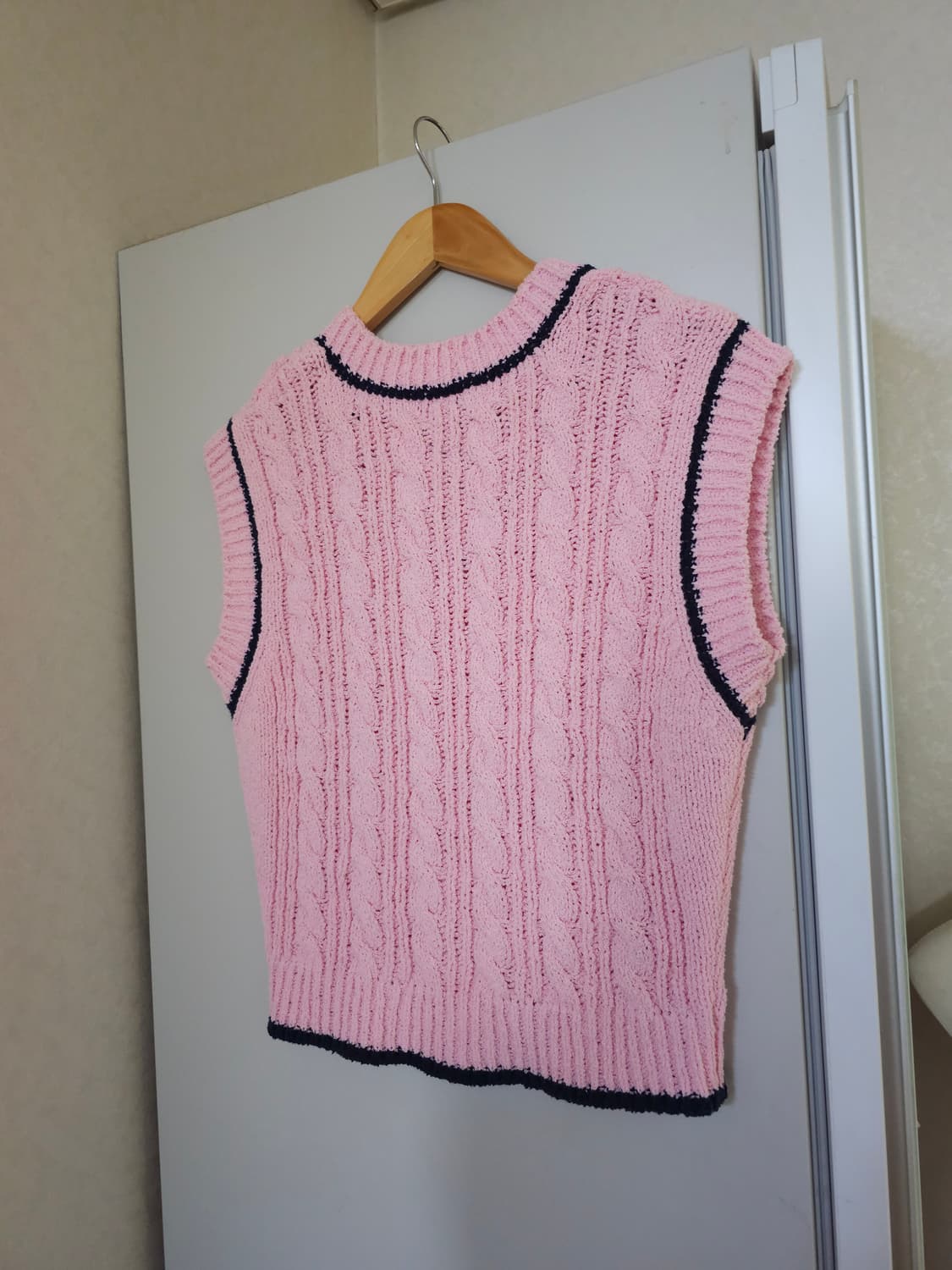 among 어몽 면 꽈배기 조끼 베스트 상품이미지3