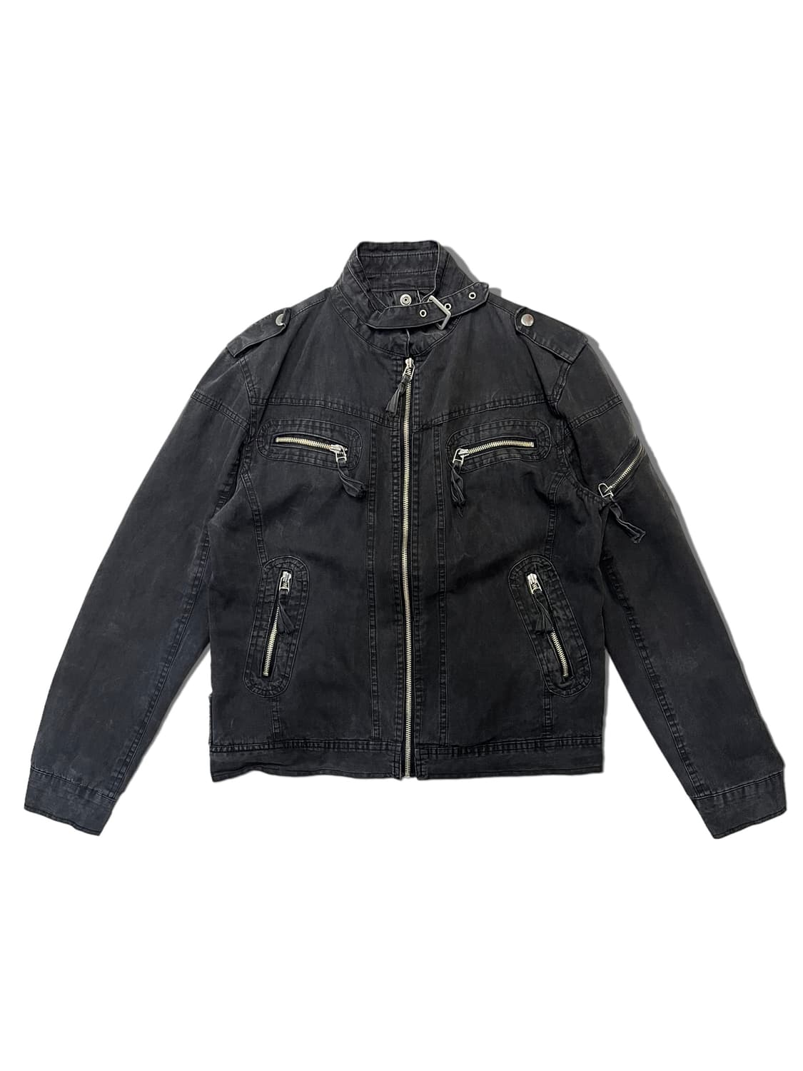 빈티지 데님 바이커자켓 상품이미지1