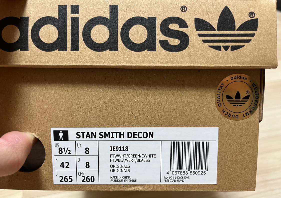 아디다스 스탠 스미스 데콘 화이트(IE9118) 265mm 상품이미지4