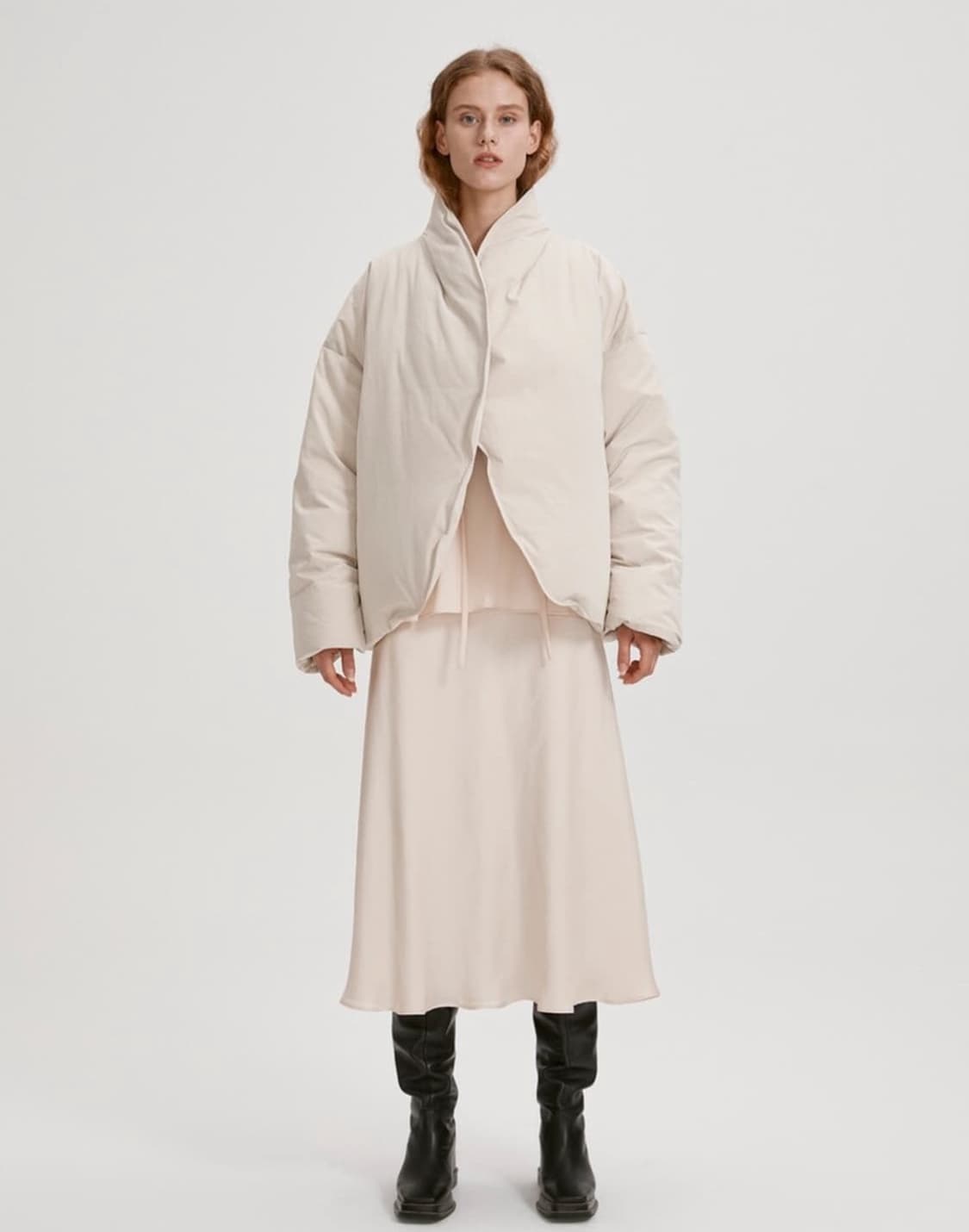 Recto 덕다운벨티드패딩 베이지 상품이미지7