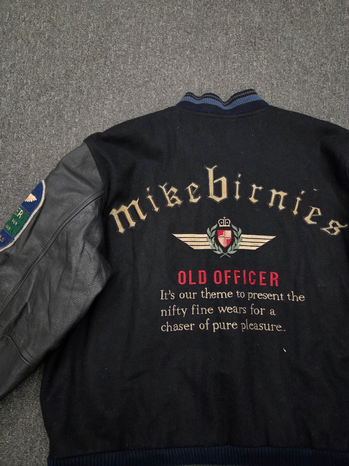 90's Mike birdies 바시티 레더 자켓 상품이미지9