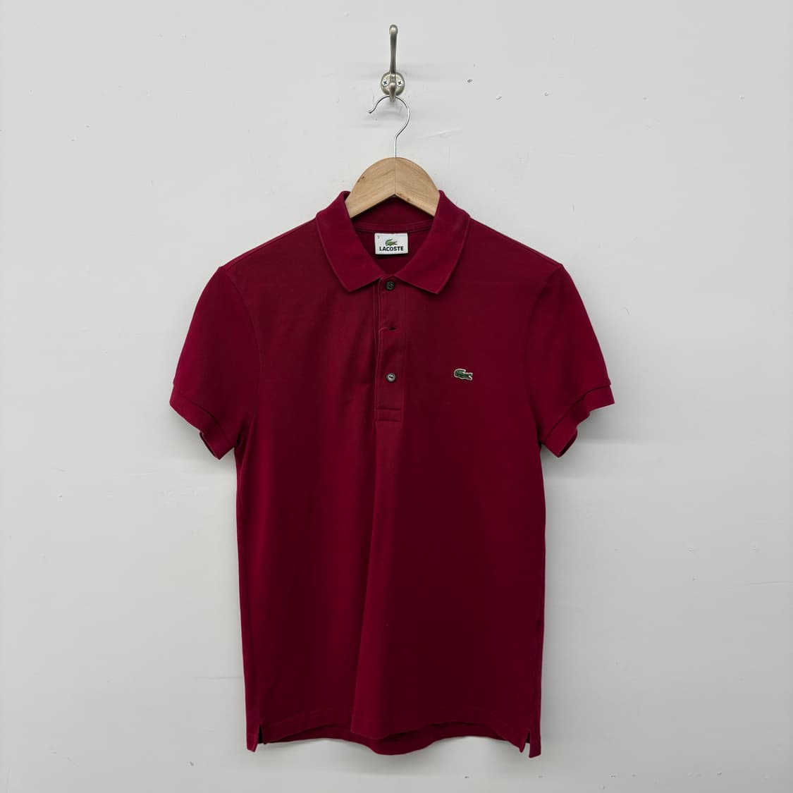 라코스테 반팔 폴로티 버건디 여성 M 상품이미지1