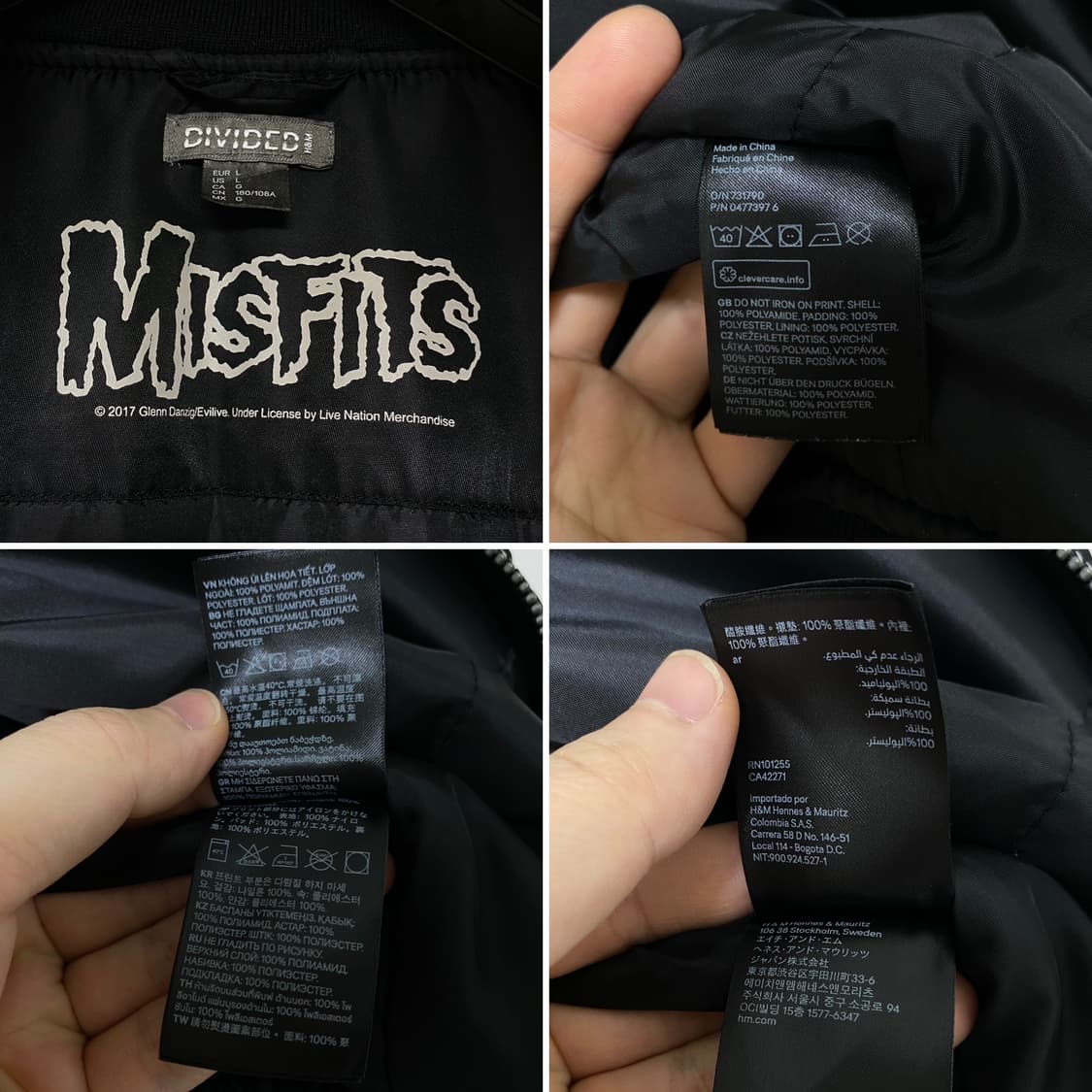 H&M X MISFITS MA-1 JACKET 상품이미지6