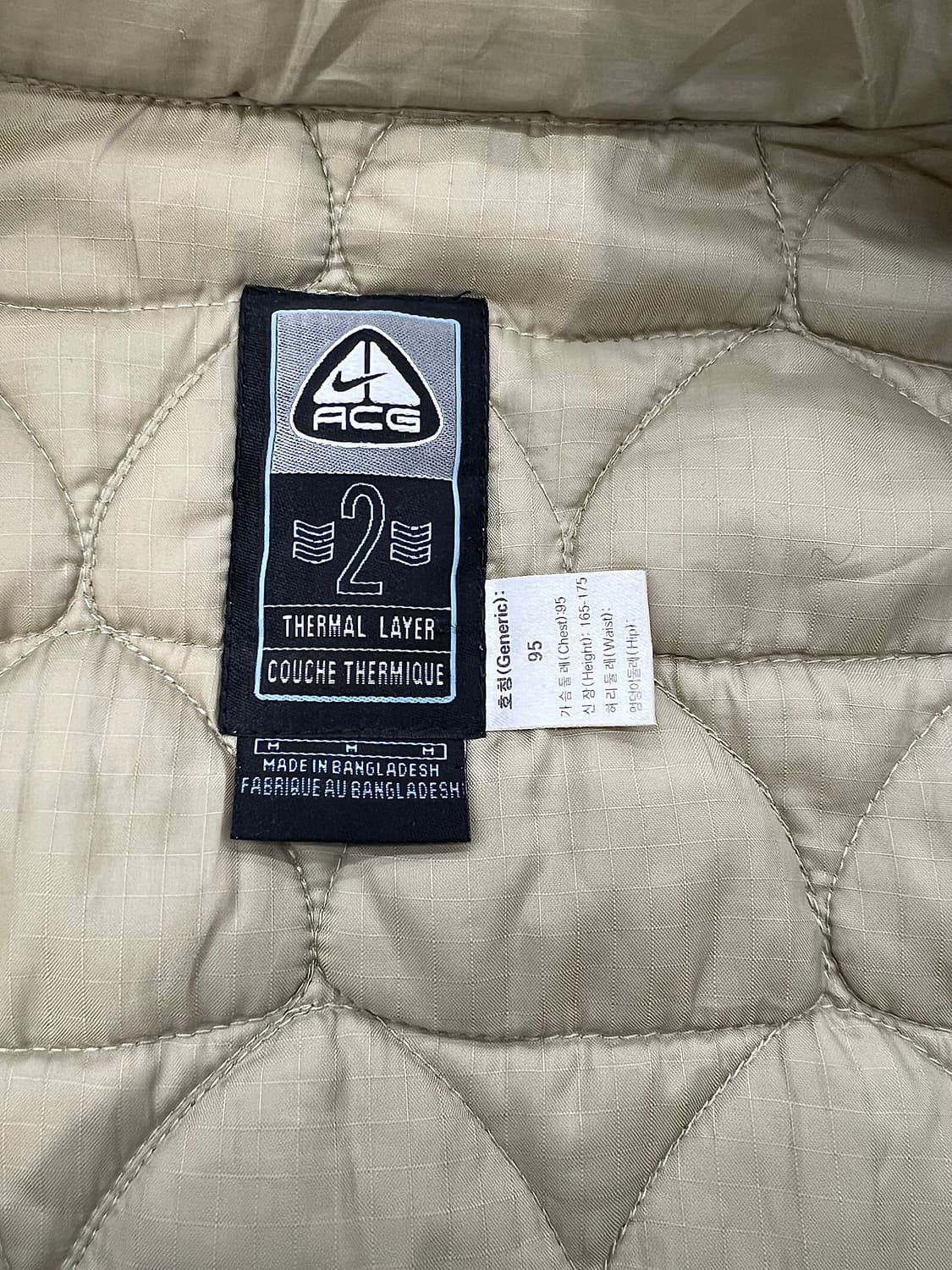 나이키 acg 올리브 써멀 레이어 2in1 퀼팅 자켓 상품이미지7