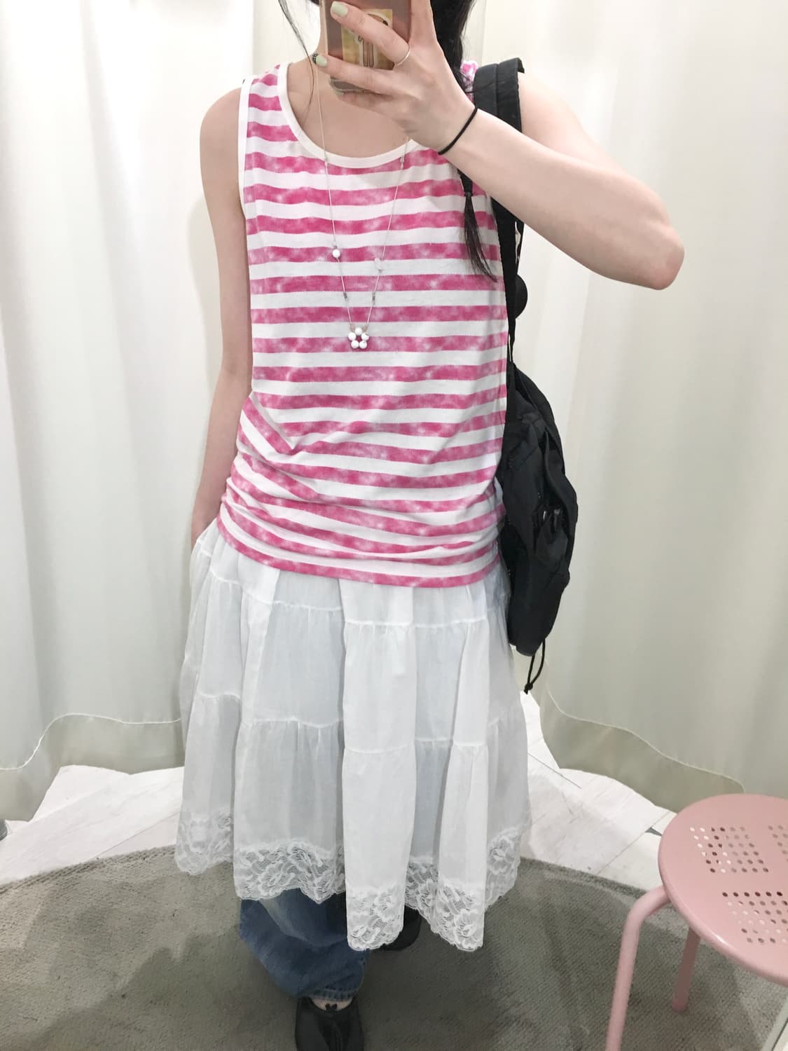 stripe hagumi sleeveless 상품이미지6