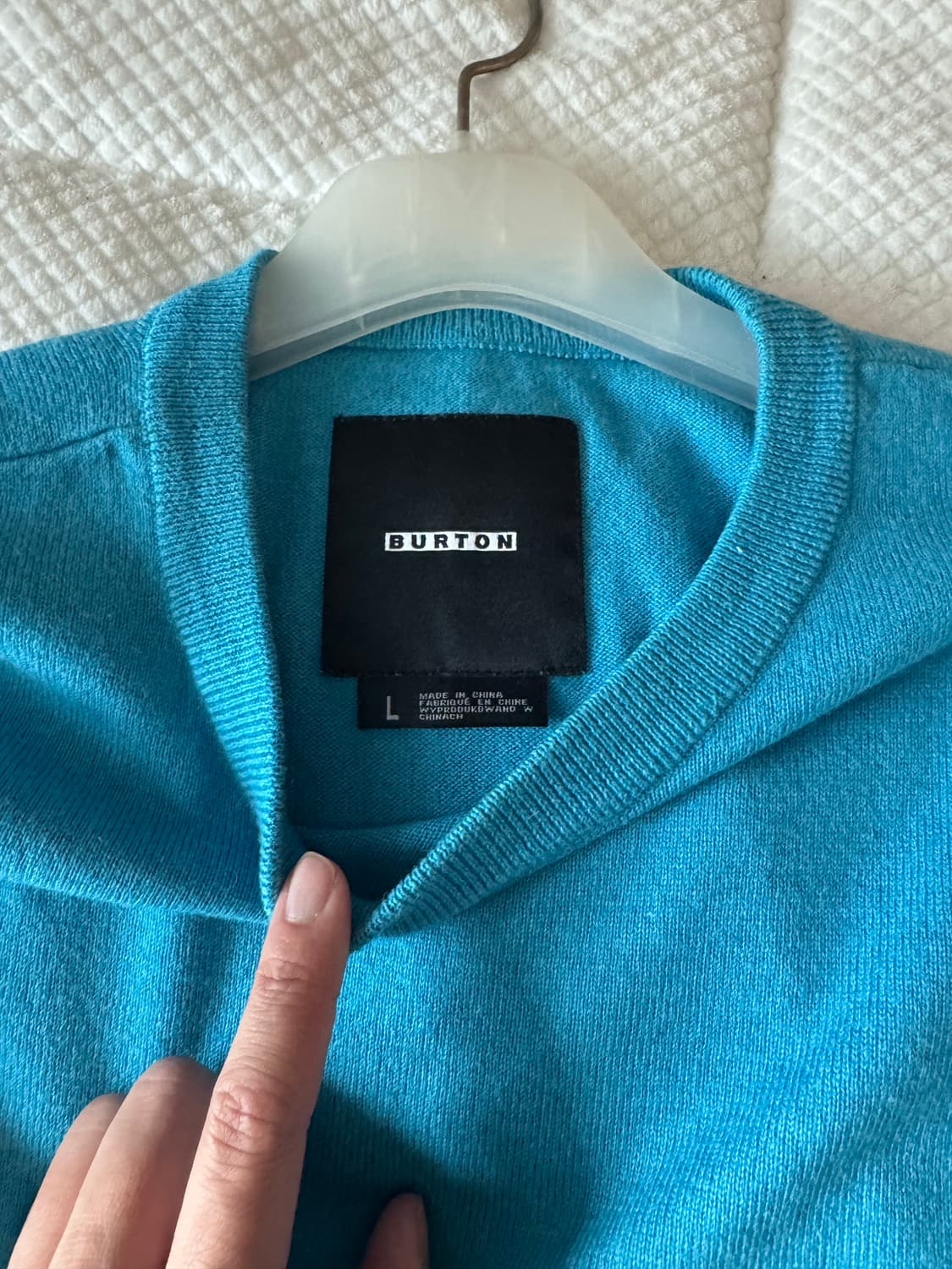 [Burton] 버튼 울 니트_에메랄드 블루 (L) 상품이미지4