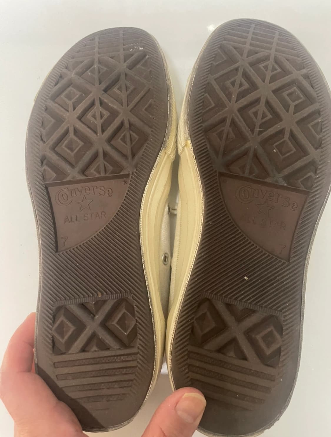 컨버스 꼼데가르송 아이보리 스니커즈 255 상품이미지6