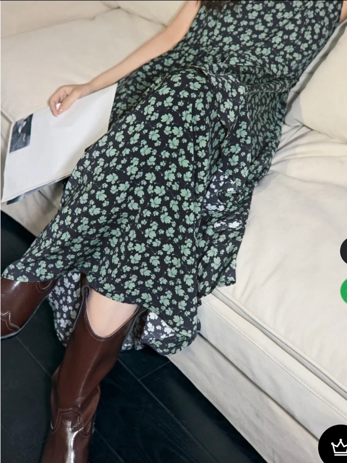 쿠오세 KUOSE 비대칭 러플 레이어드 드레스S 상품이미지5