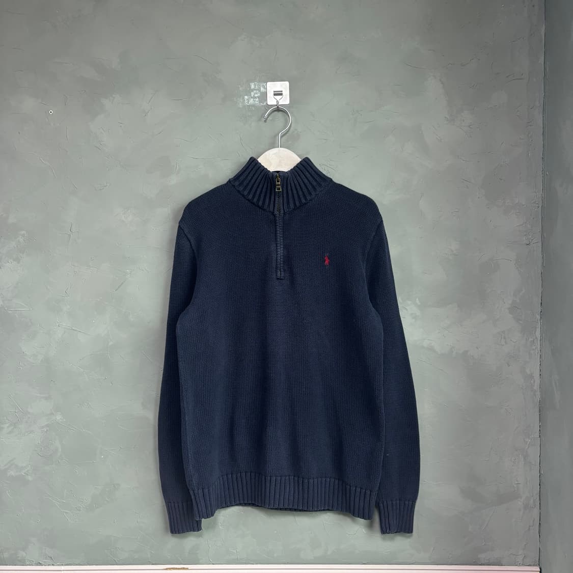 폴로 랄프로렌 반집업 니트 네이비 상품이미지1