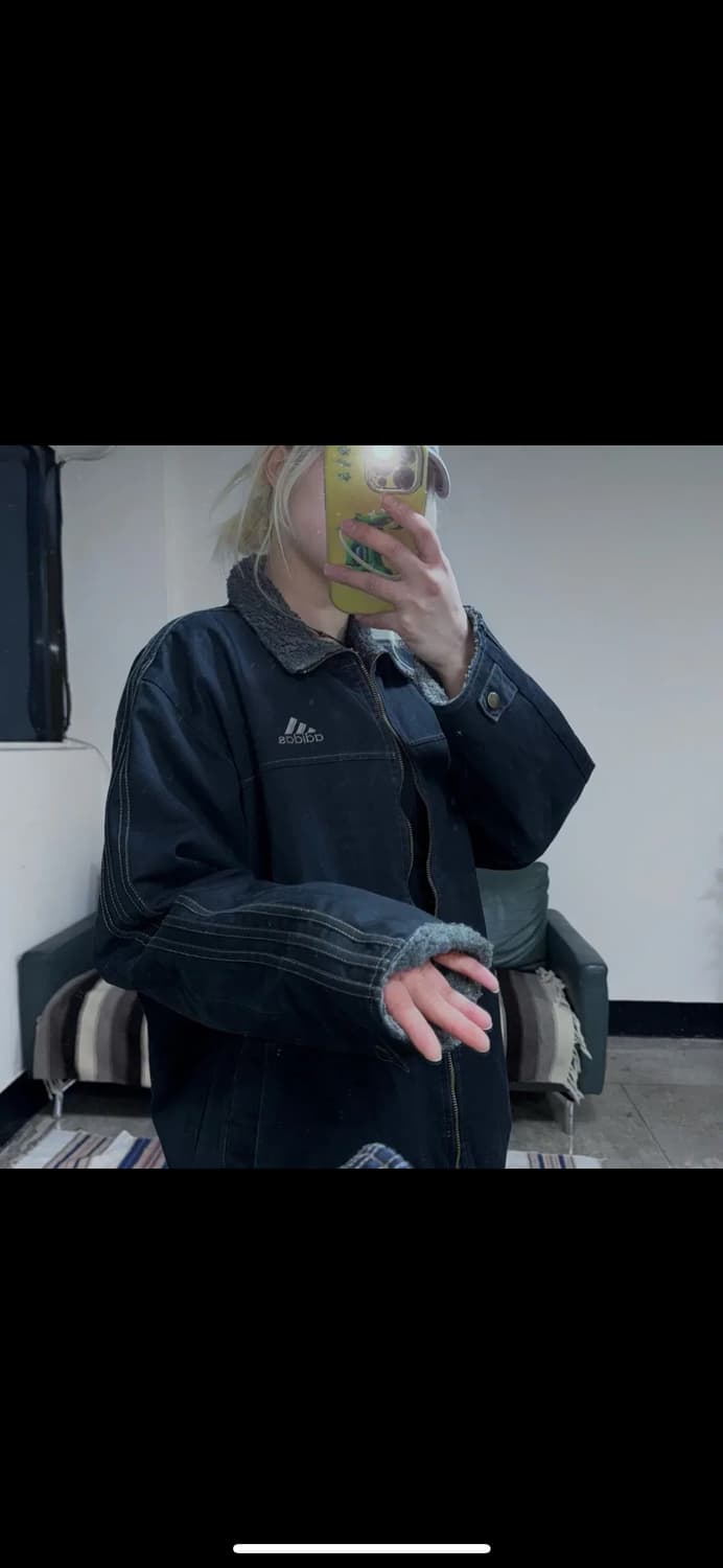 투티/ 0074 아디다스 네이비 기모 안감 워크 자켓 상품이미지1