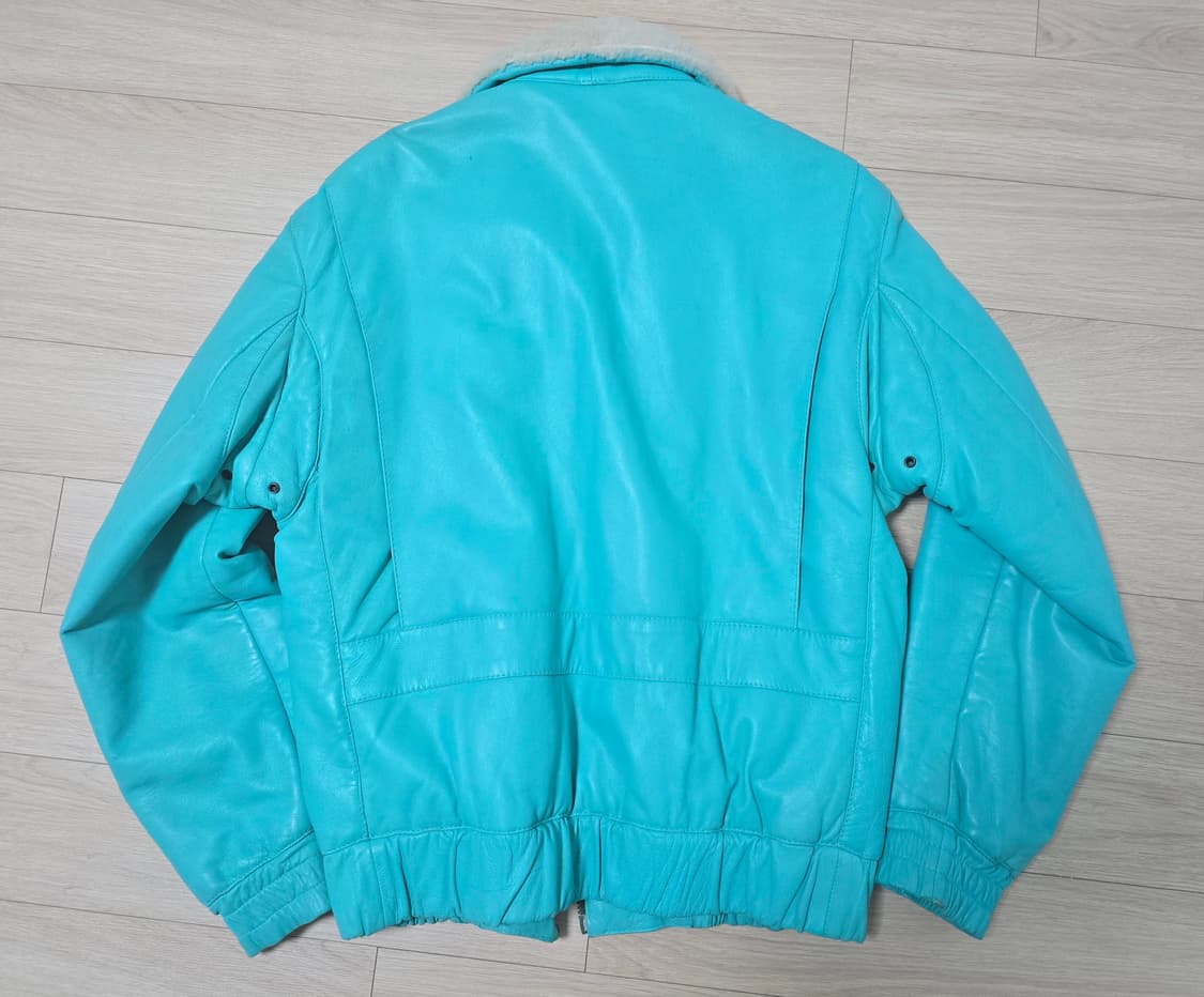 빈티지 청록 민트 티파니컬러 양가죽 봄버 자켓 L 상품이미지10