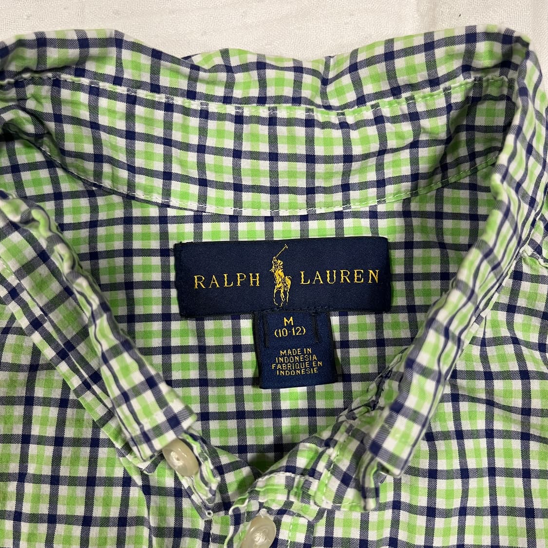 폴로 Ralph Lauren 키즈 클래식 체크 셔츠 (M 10-12) 상품이미지3