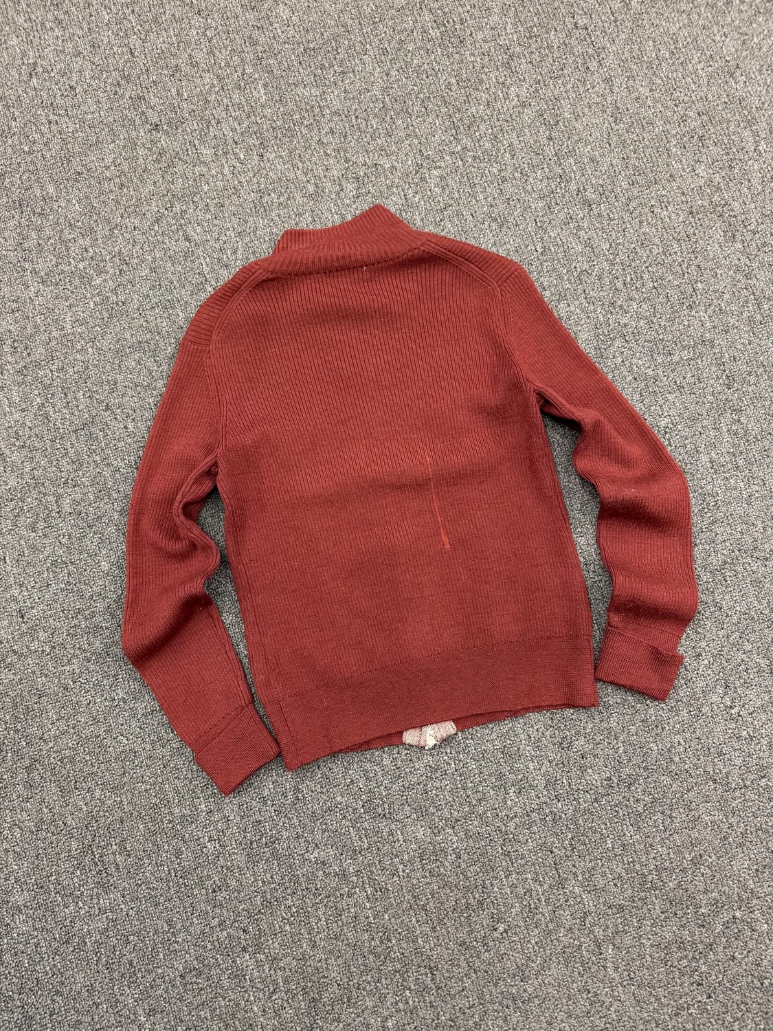 38)TWO.C 빈티지 여성 버건디 니트집업 상품이미지3