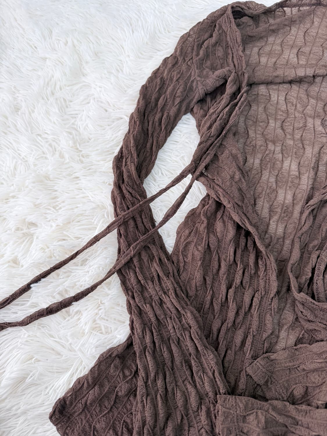 브라운 레이스 가디건 상품이미지3