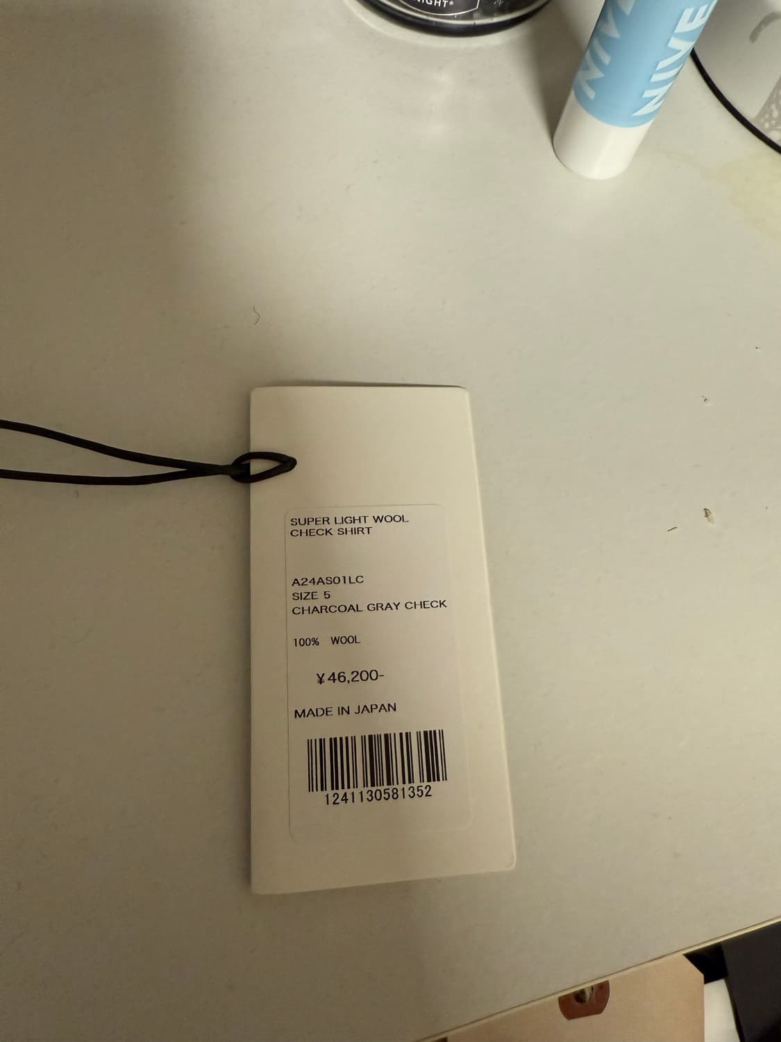 오라리 24fw 울 체크셔츠 차콜 5사이즈 상품이미지4