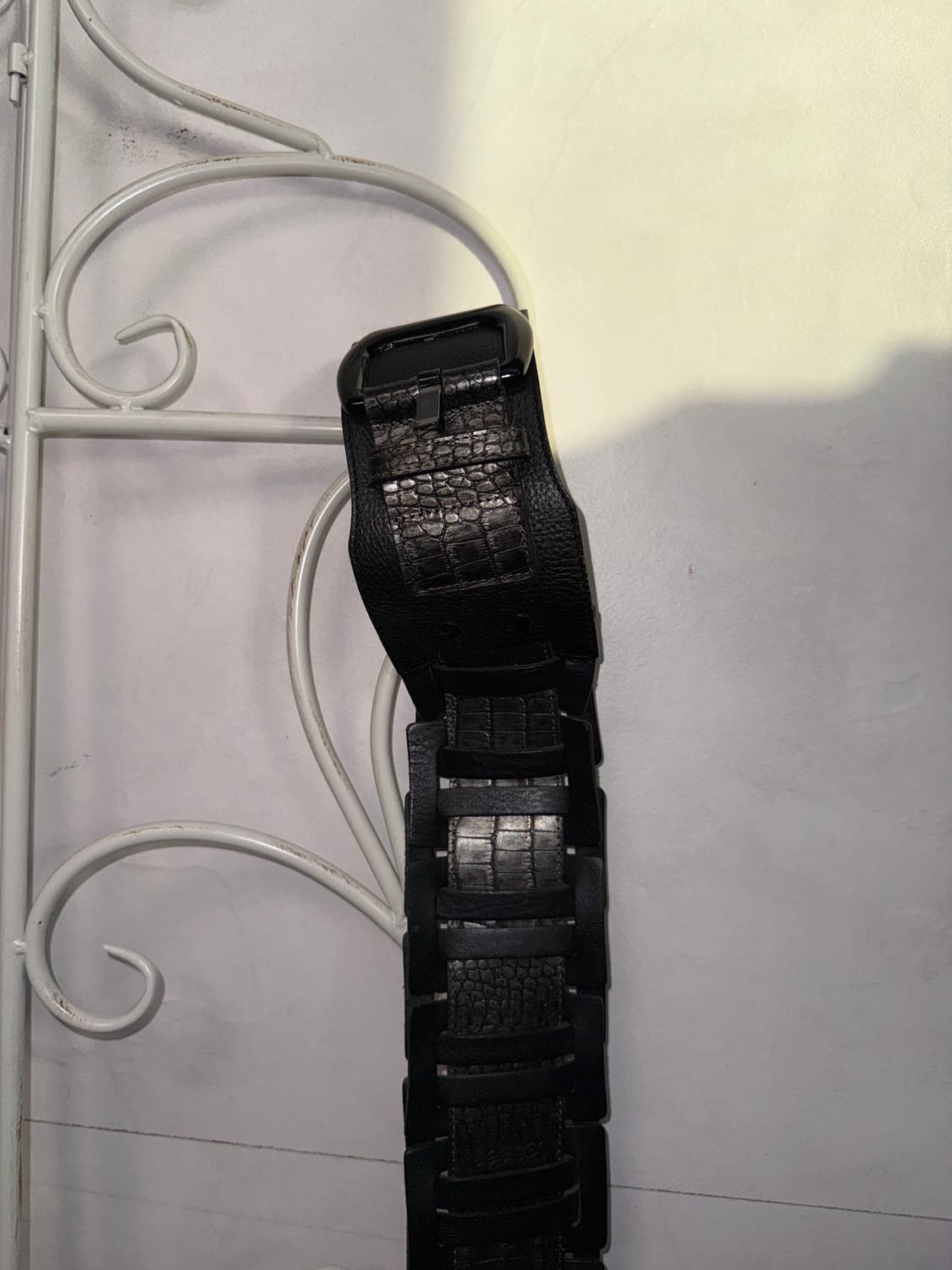 DEMOO black metallic python buckle belt  상품이미지4