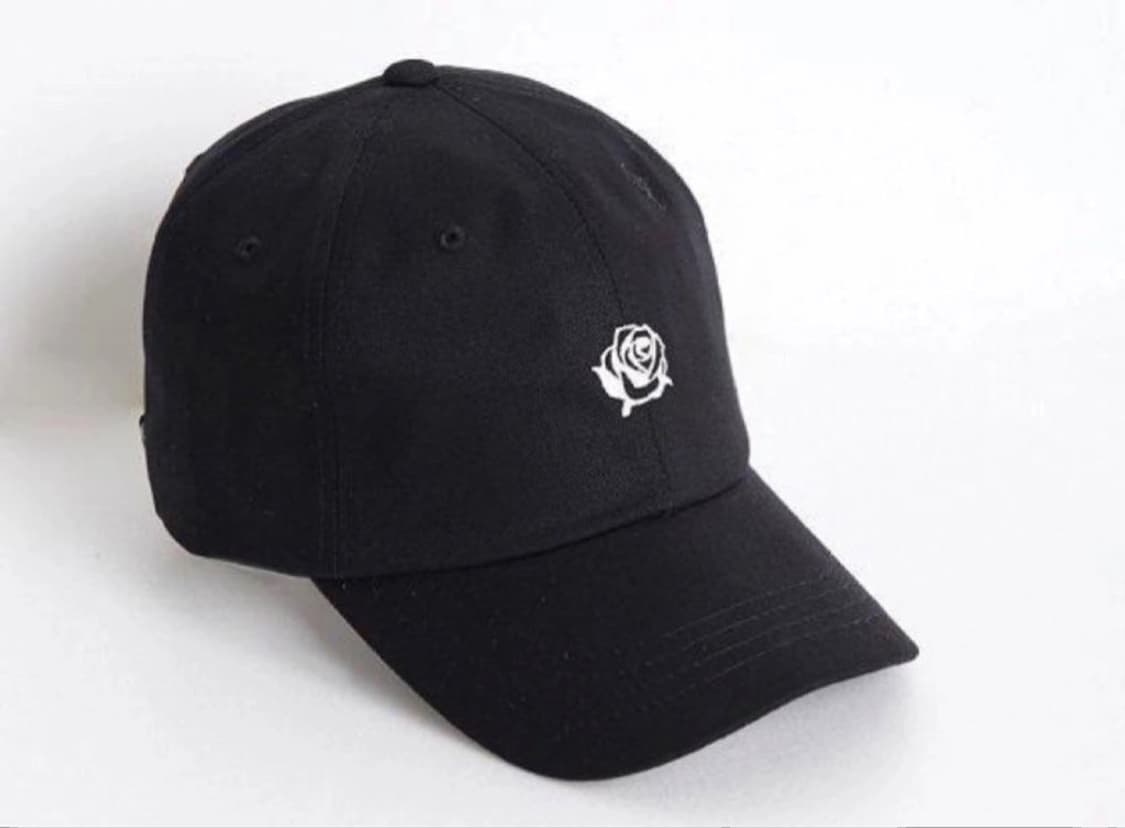 black hoody rose soft cap black 상품이미지1