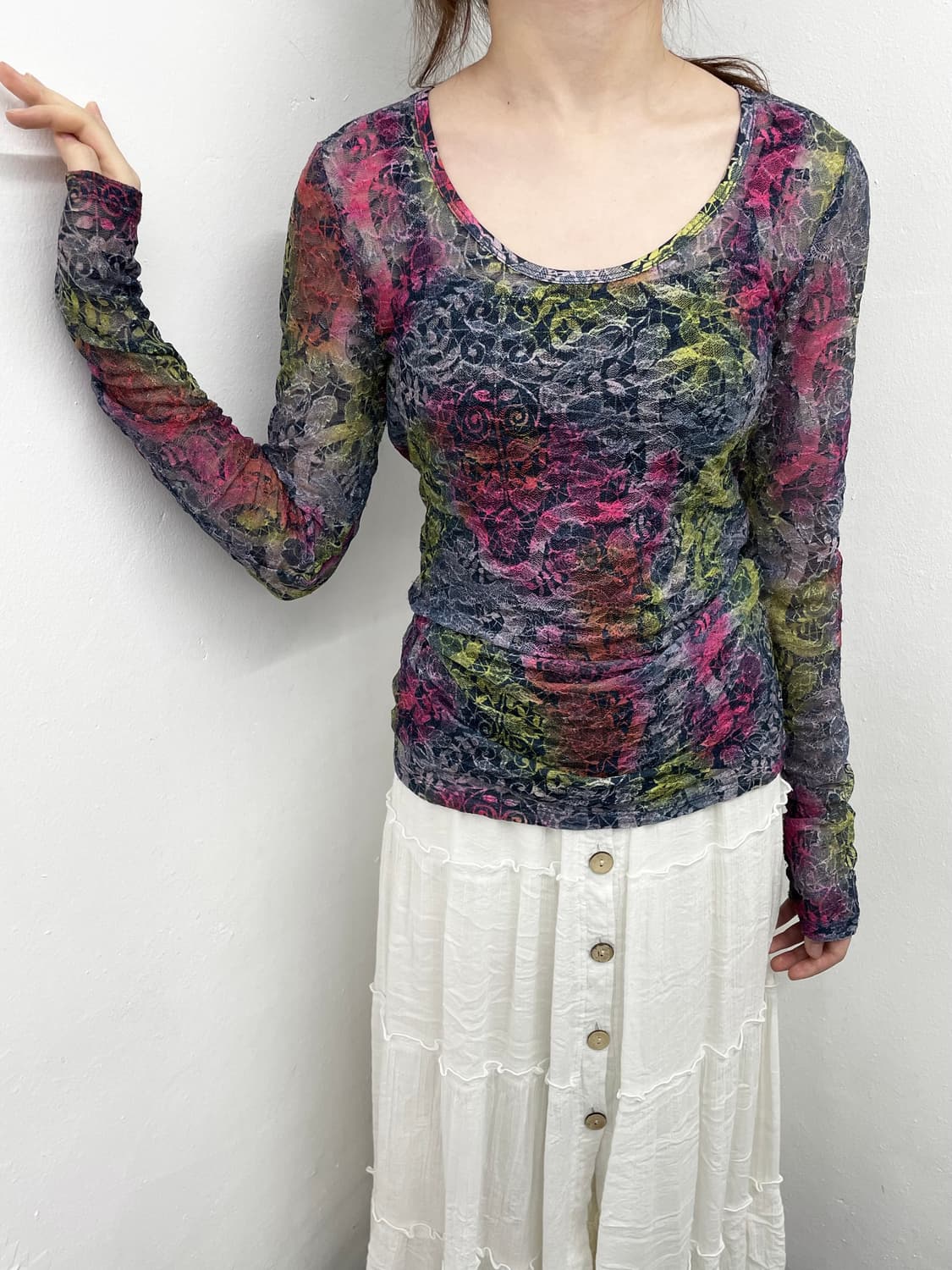 오리엔탈 페어리 컬러 레이스 탑 상품이미지2