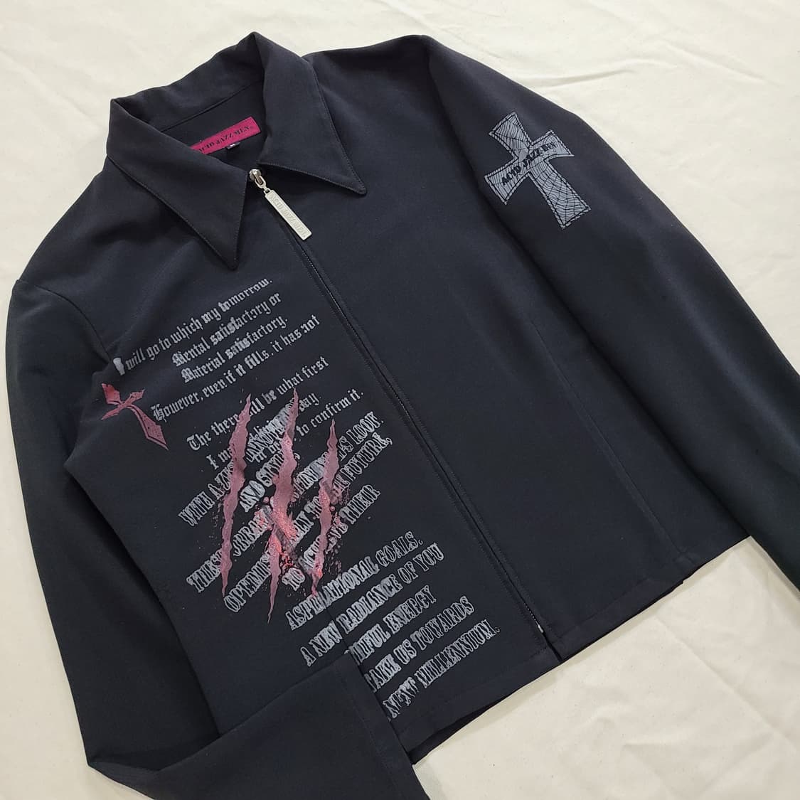 에시드 재즈 존갈리아노맛 그런지 집업 져지 자켓  상품이미지2