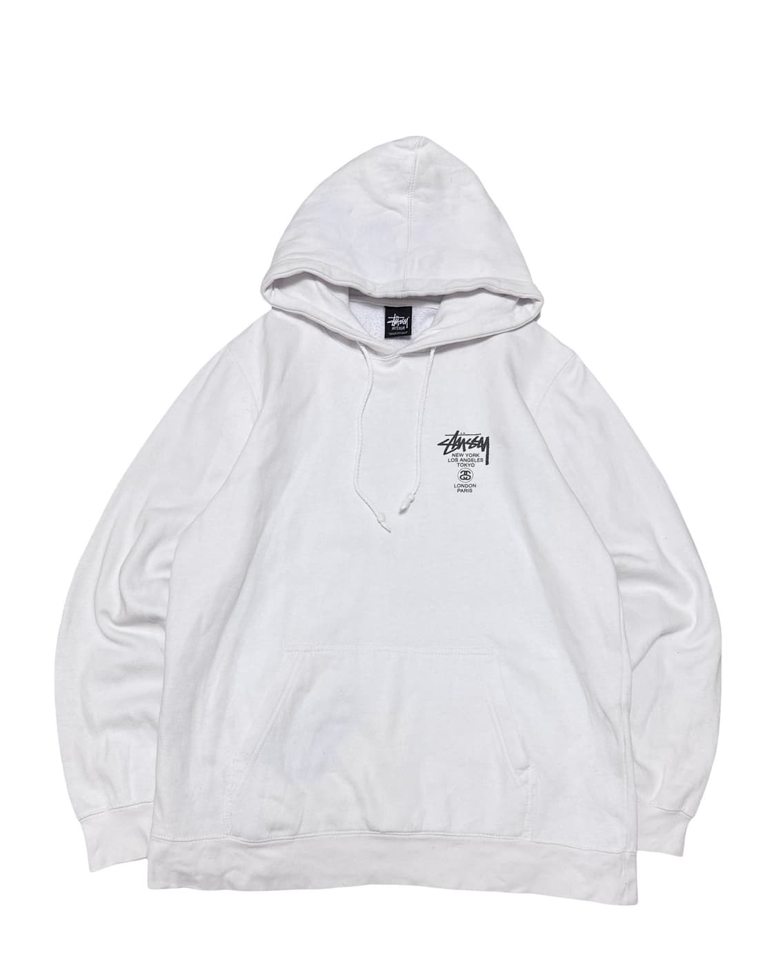 스투시 월드투어 흰색 후드티 상품이미지3