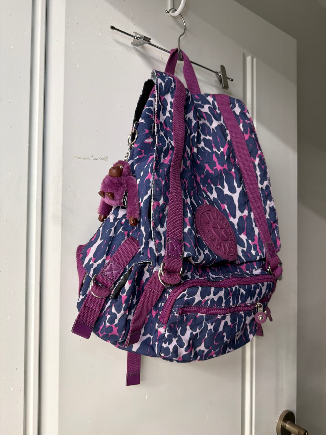 키플링 퍼플 레오파드 복주머니 백팩 상품이미지5