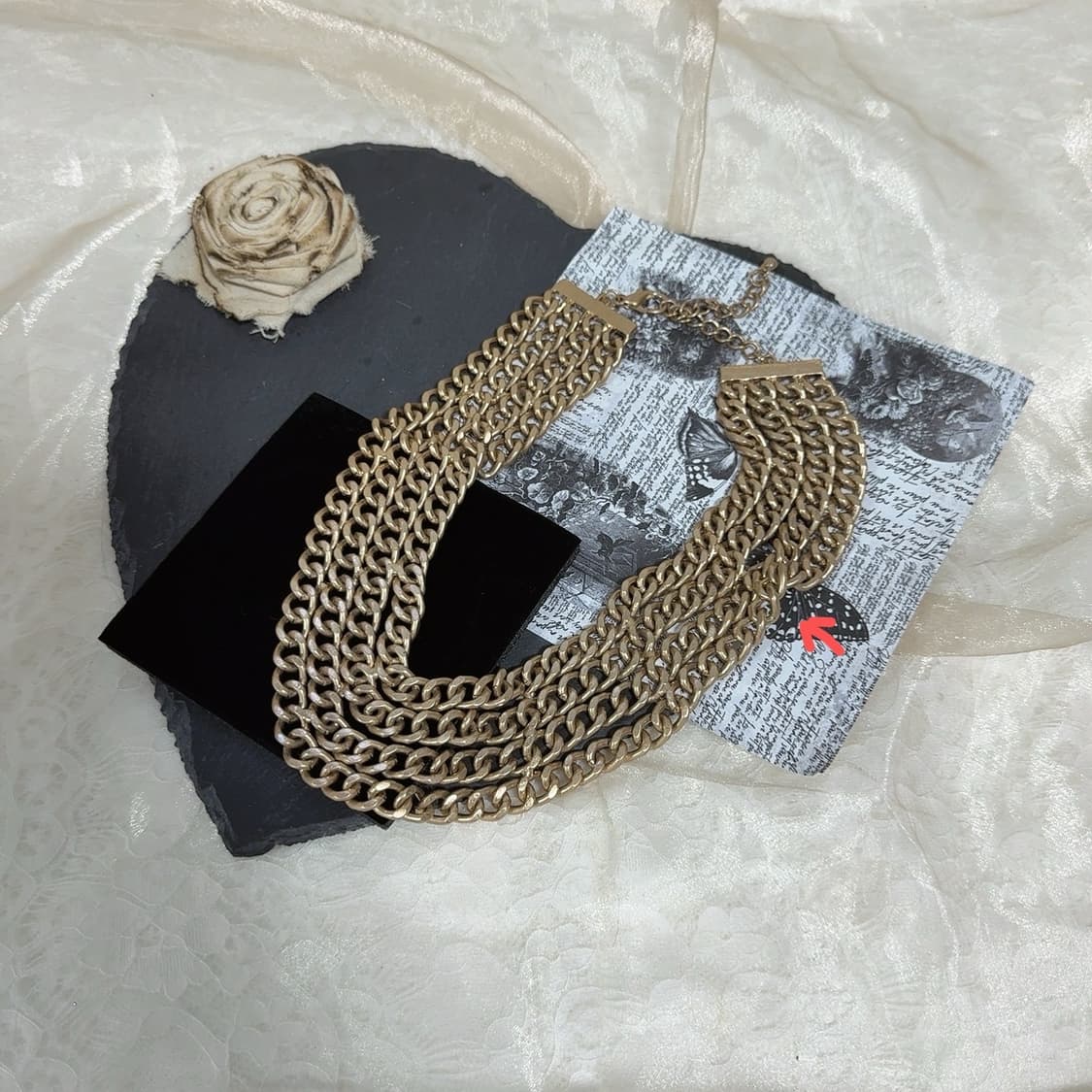 빈티지 이타리아 브레이드 메탈  목걸이 상품이미지2