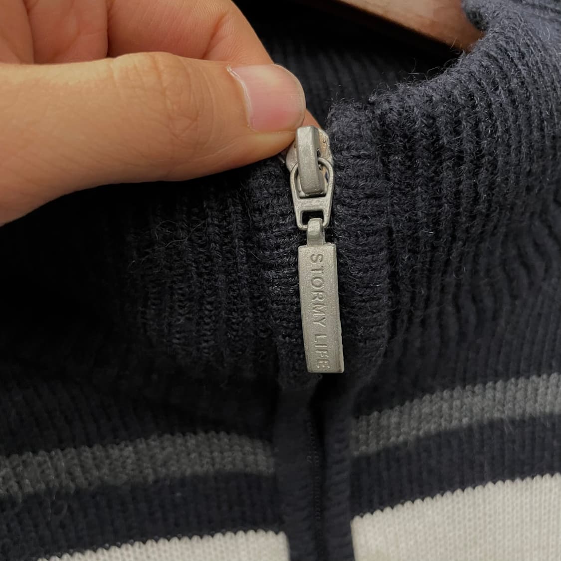 90s 폴로 랄프로렌 스트라이프 하프 집업 니트 스웨터 상품이미지7