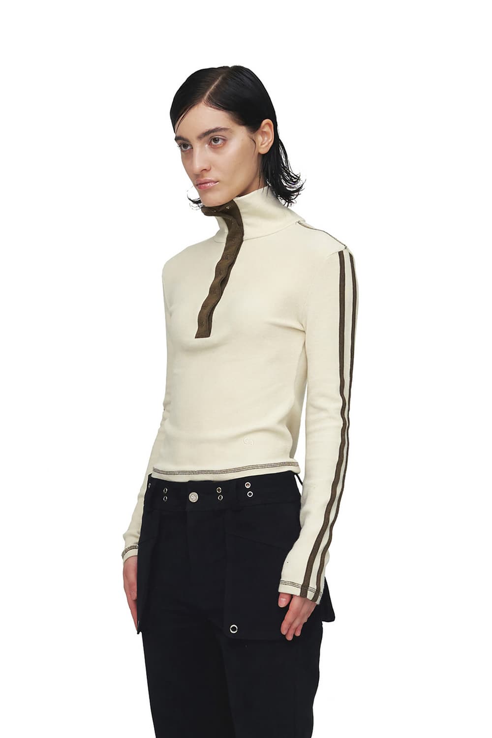 세릭 COLOR SNAP BUTTON TOP / Ivory 상품이미지2