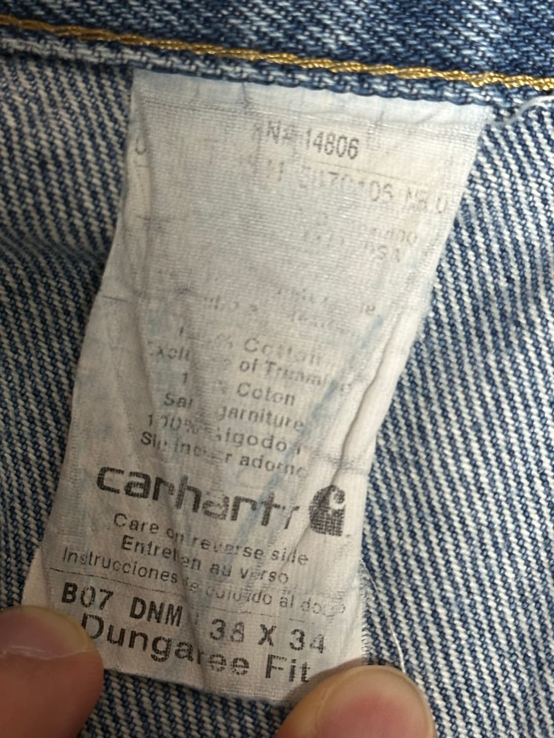 38*34)칼하트 더블니 데님 상품이미지3
