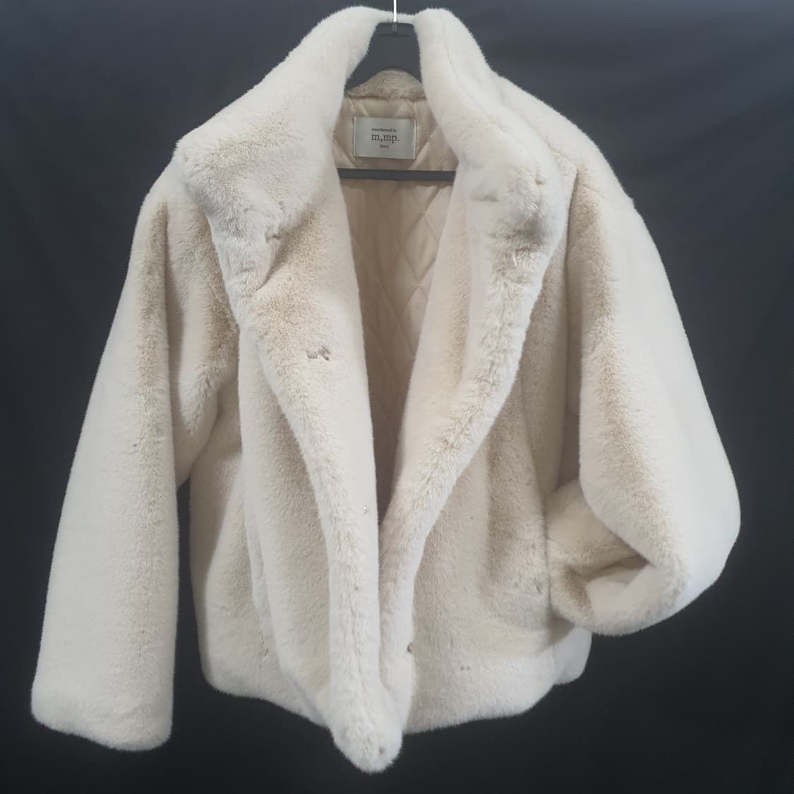 m.mp 아이보리 숏 밍크 퍼 코트 자켓 상품이미지6