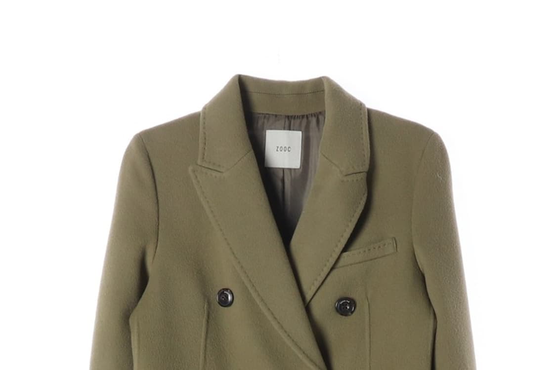 ZOOC 울 100프로 더블 버튼 롱 코트 55 상품이미지4