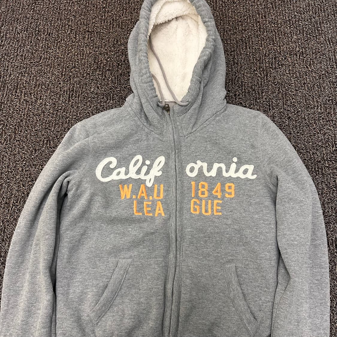 후아유 캘리포니아 여성 털 후리스 후드집업 그레이 S 상품이미지2