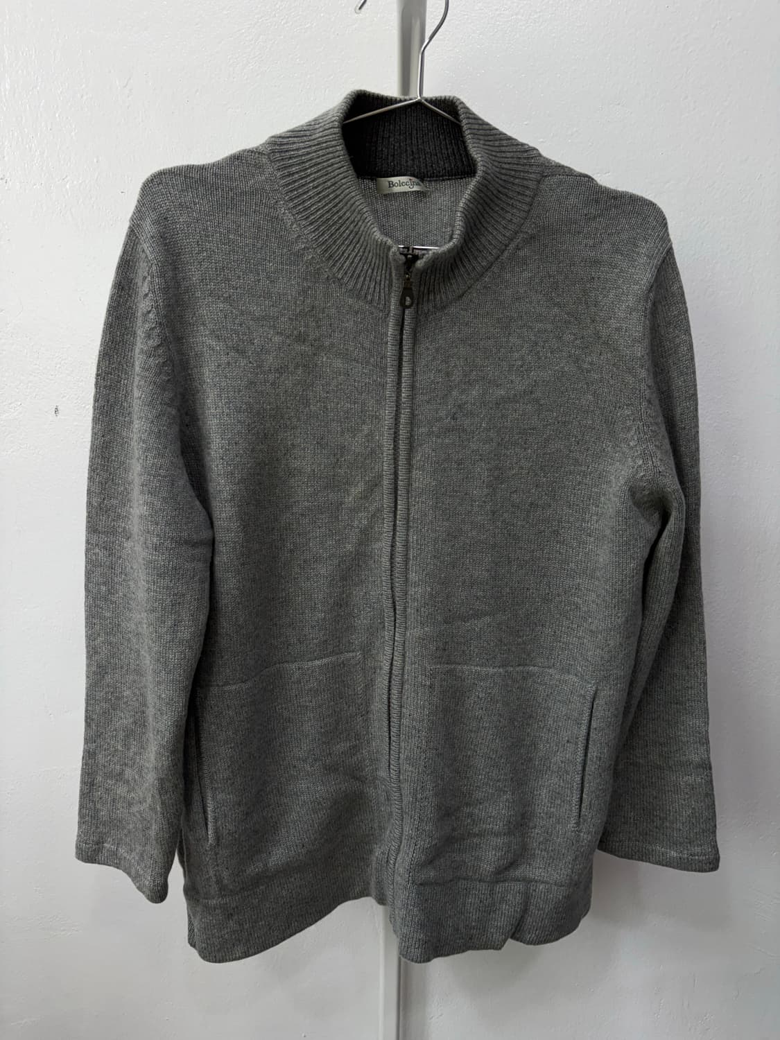 그레이 포켓 니트 집업 상품이미지4