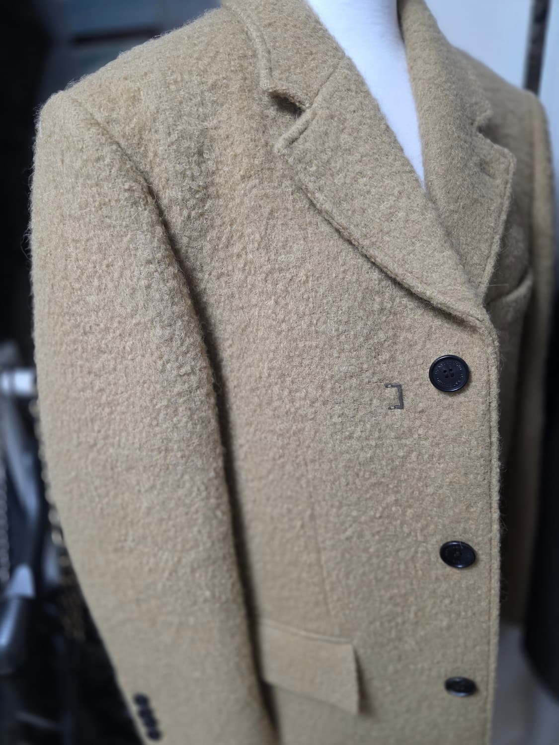 던스트 부클 2WAY 울 코트 카멜 M 상품이미지7