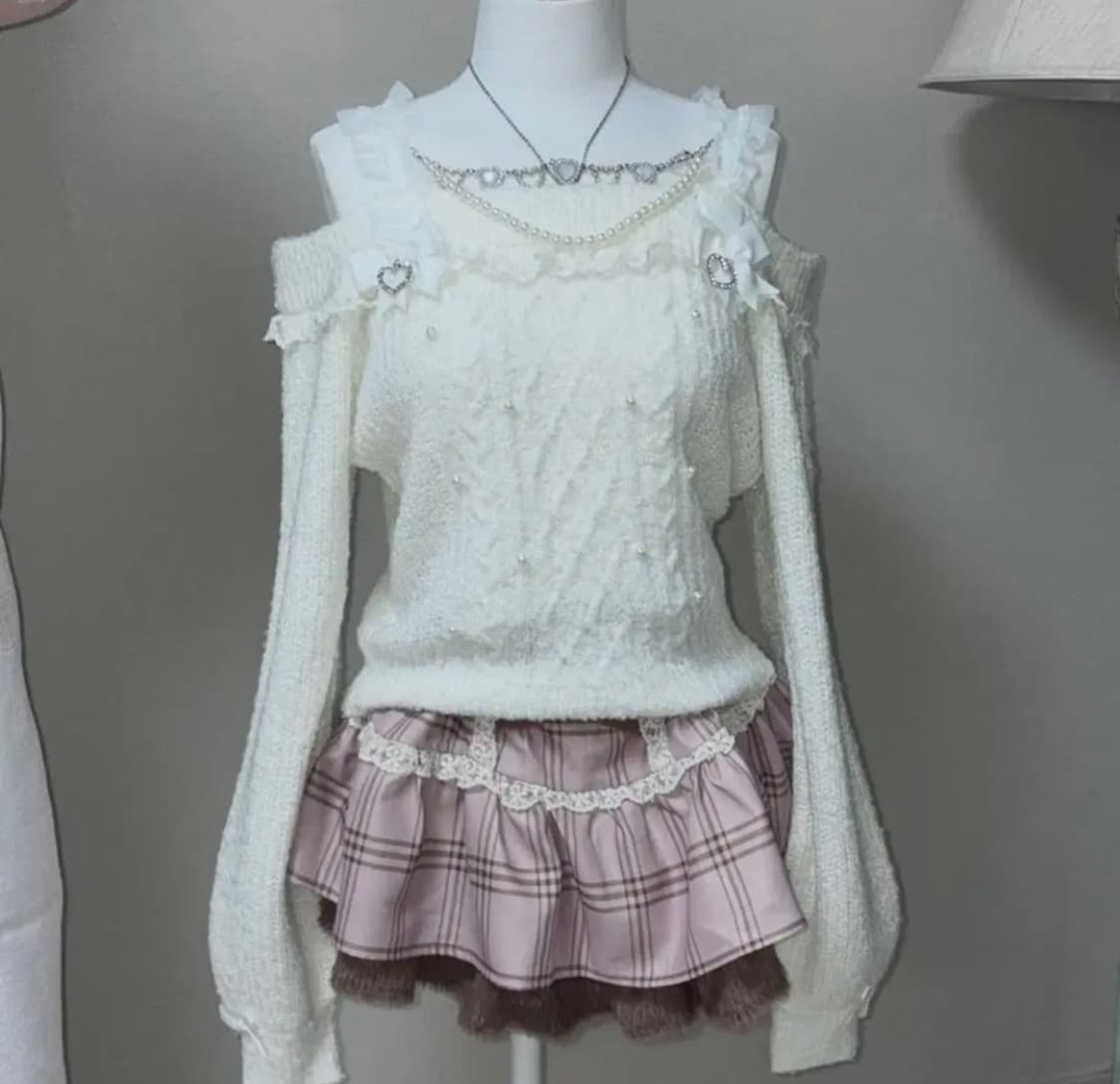 리즈리사 오프숄더 니트 달천깔 히메갸루 상품이미지1