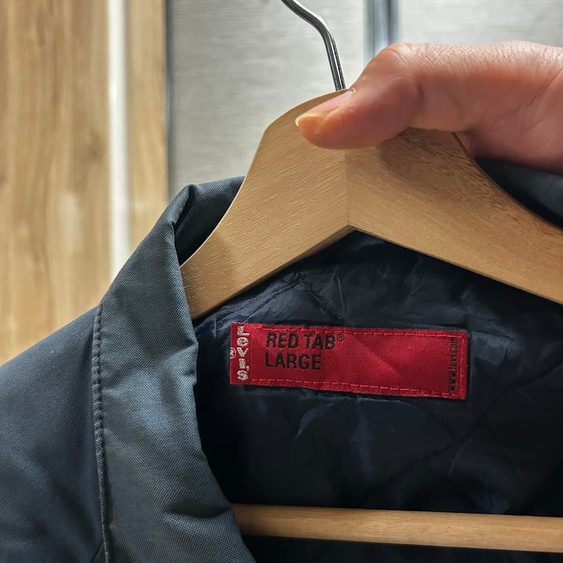 리바이스 레드탭 네이비 덱자켓 패딩 L 상품이미지3