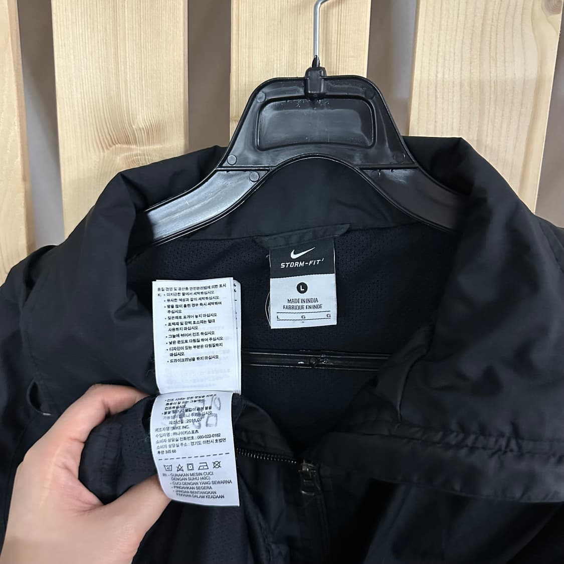 (L) 나이키 블랙 바람막이 자켓 상품이미지5