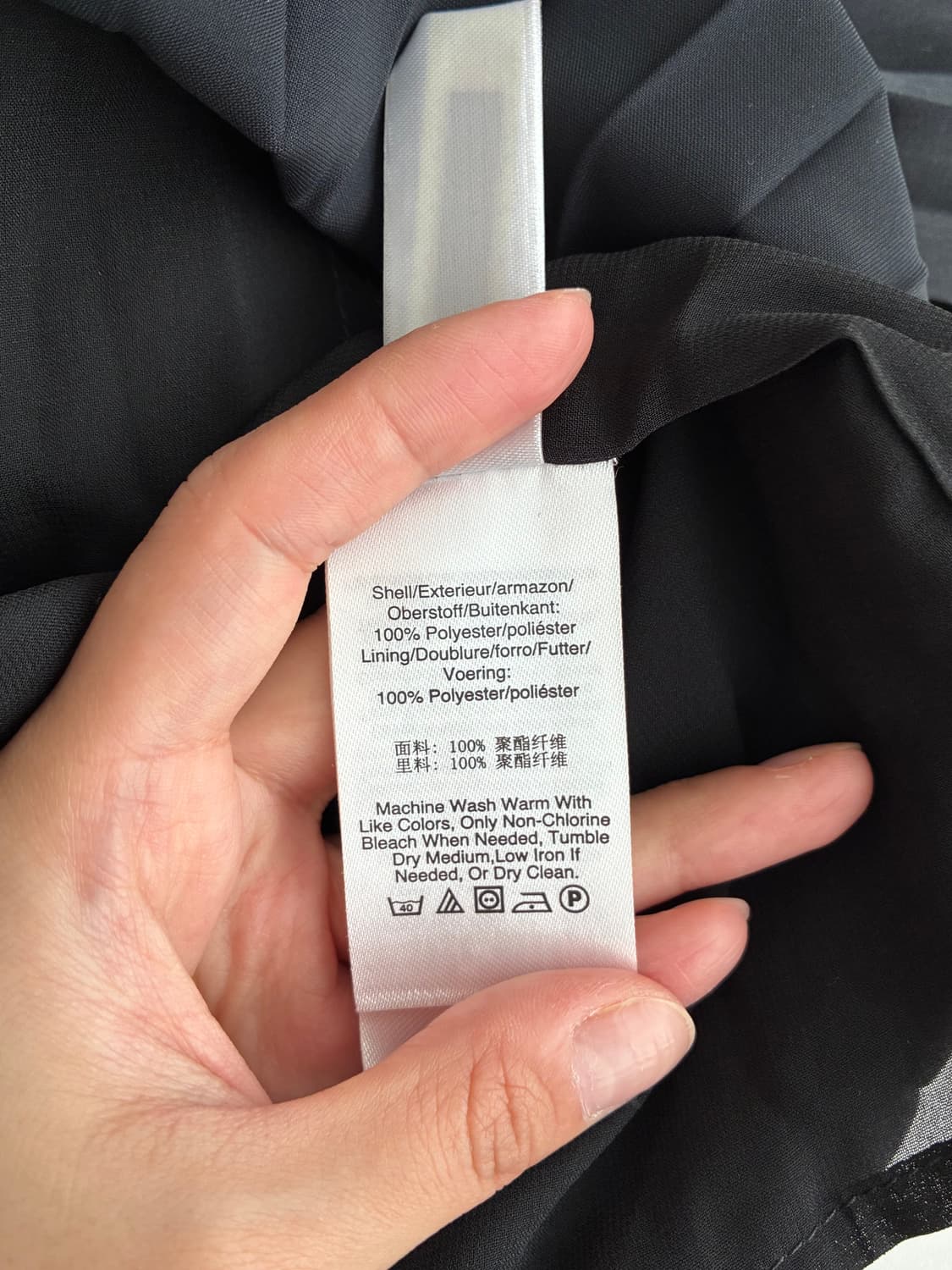 M) DKNY 플리츠 롱 원피스 뷔스티에 블랙 상품이미지7