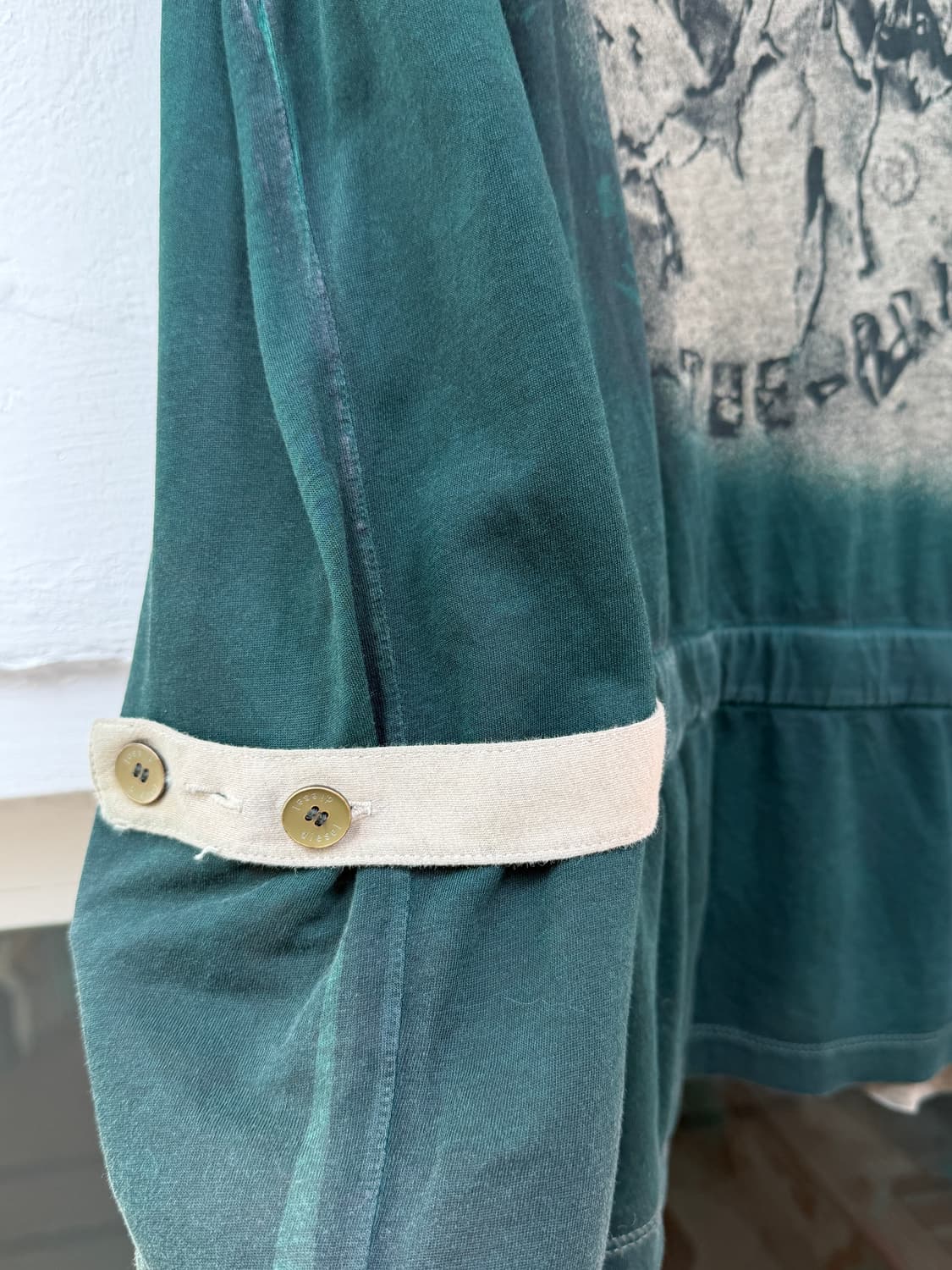 Diesel 디젤 카키 요크 스트랩 코튼 반팔티 XS 상품이미지5