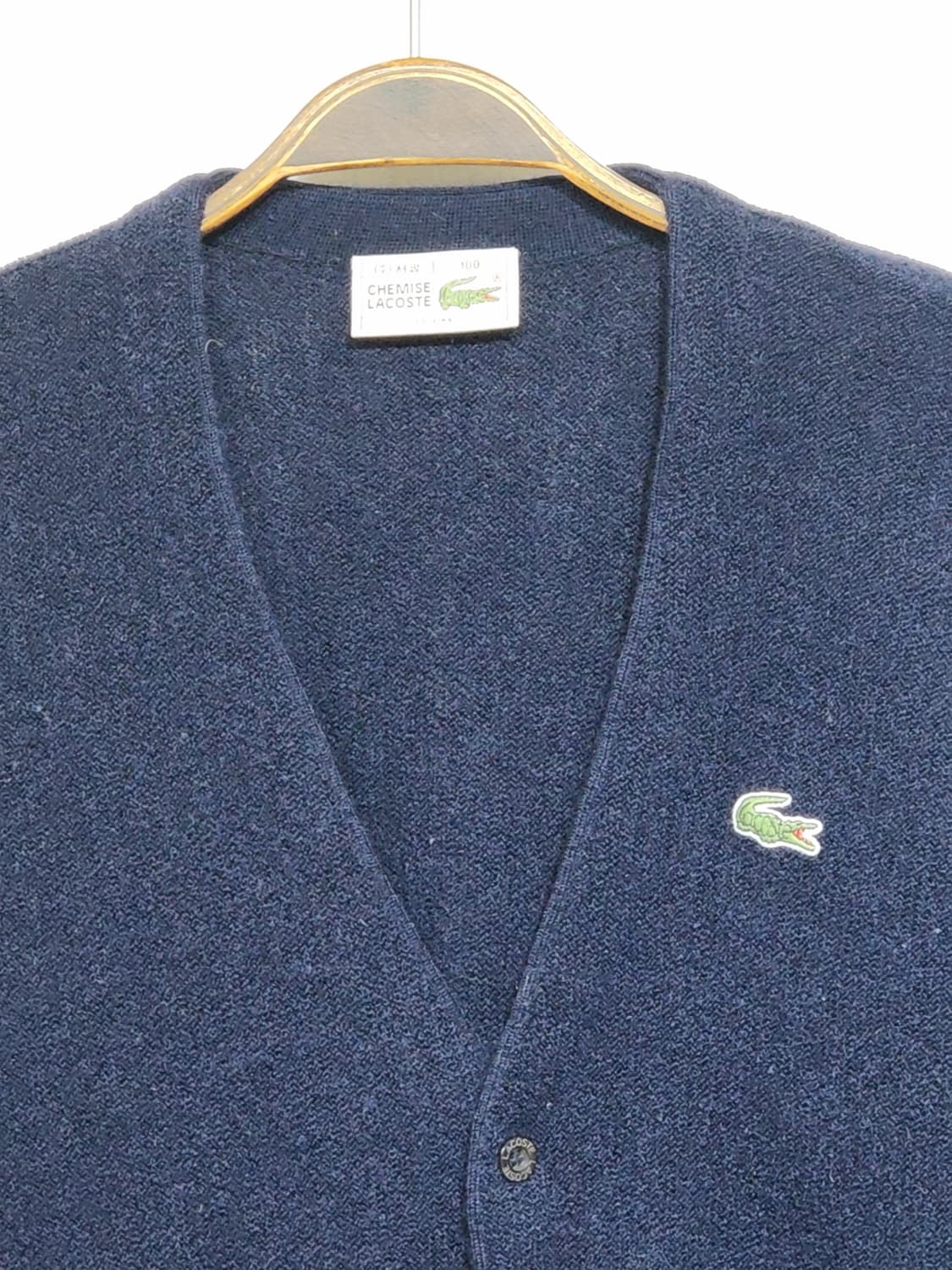 (100) 라코스테 가디건 네이비 알파카울 브이넥  상품이미지2