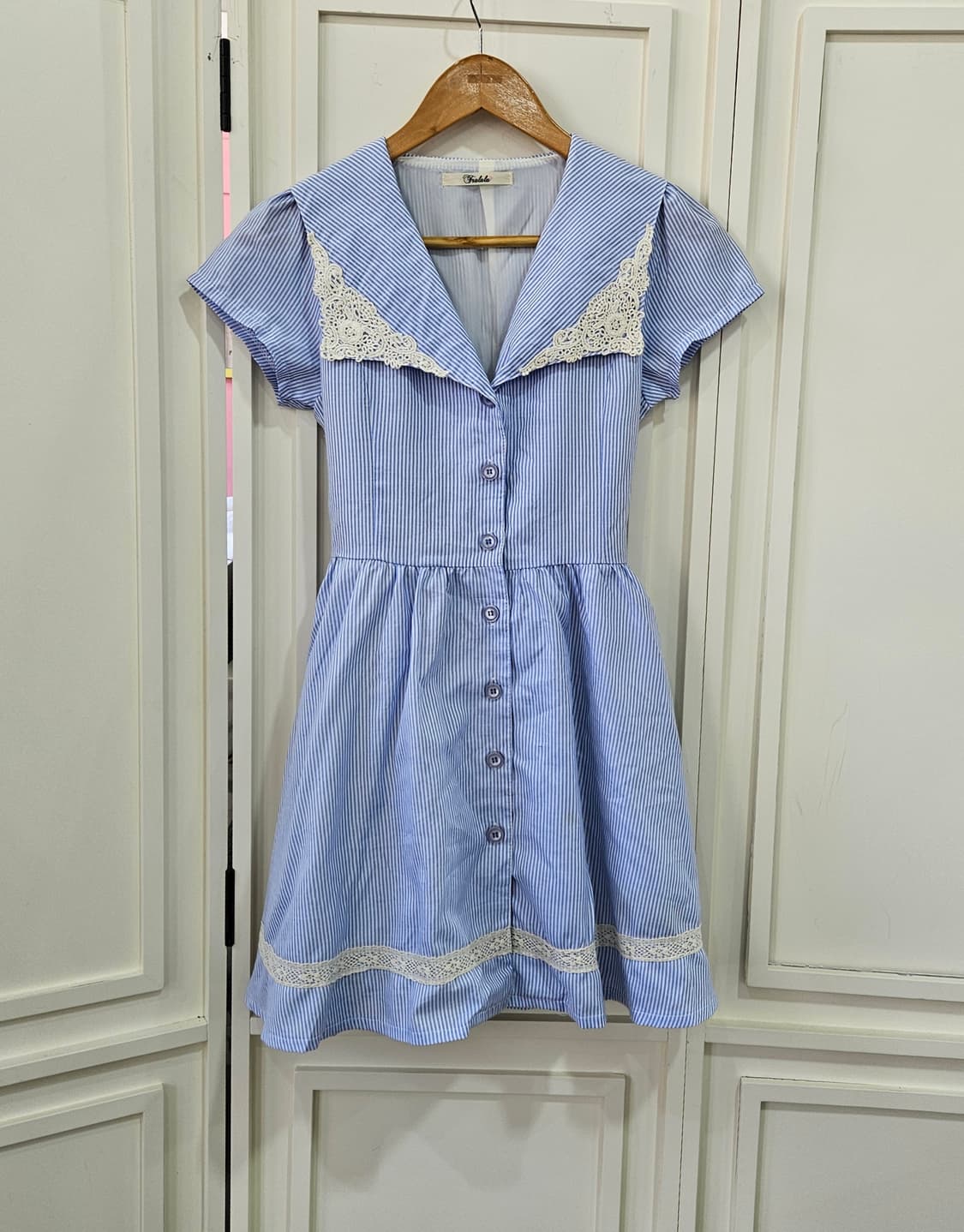 트랄라라(Tralala) 세일러카라 스트라이프 원피스 상품이미지1